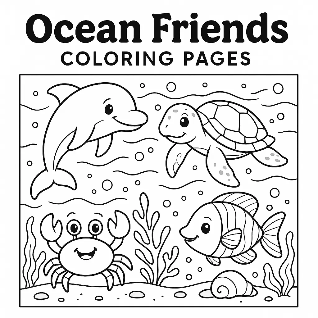 Ocean Friends Coloring Pages